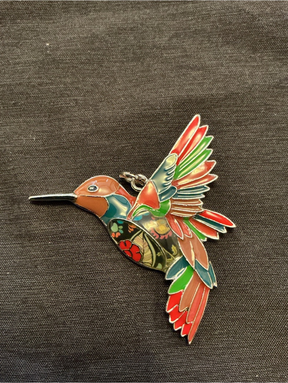 Colorful Multicolor Hummingbird Bird Pendant - Picture 7 of 10